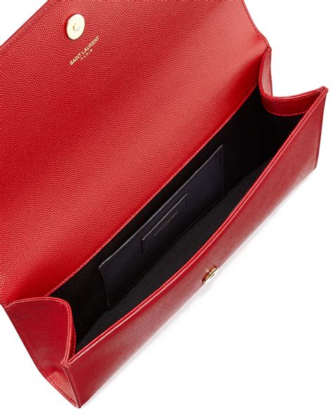 ysl red leather clutch|buy YSL clutch online.